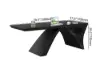 Modern 1800 mm Rectangular Black Writing Desk with Arched Base