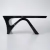 Modern 1800 mm Rectangular Black Writing Desk with Arched Base