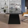 Modern 1400 mm Rectangular Black Writing Desk with Arched Base