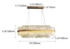 Fixedo Modern Crystal LED Kitchen Island Light in Brass with Adjustable Cables