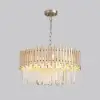 Tierizo Modern 12-Light Tiered Crystal Chandelier with Adjustable Chain in Gold