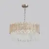 Tierizo Modern 12-Light Tiered Crystal Chandelier with Adjustable Chain in Gold