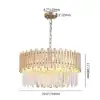 Tierizo Modern 12-Light Tiered Crystal Chandelier with Adjustable Chain in Gold