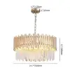Tierizo Modern 9-Light Tiered Crystal Chandelier with Adjustable Chain in Gold