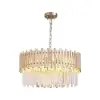 Tierizo Modern 9-Light Tiered Crystal Chandelier with Adjustable Chain in Gold