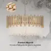 Tierizo Modern 9-Light Tiered Crystal Chandelier with Adjustable Chain in Gold