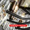Clyvra Modern Geometric Crystal Chandelier 14-Light with Adjustable Chain in Black