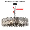 Clyvra Modern Geometric Crystal Chandelier 14-Light with Adjustable Chain in Black
