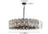 Clyvra Modern Geometric Crystal Chandelier 14-Light with Adjustable Chain in Black