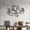 1200mm Large Modern 3D Metal Wall Decor Abstract Geometric Overlapping Art Living Room