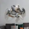1200mm Large Modern 3D Metal Wall Decor Abstract Geometric Overlapping Art Living Room