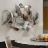 1200mm Large Modern 3D Metal Wall Decor Abstract Geometric Overlapping Art Living Room
