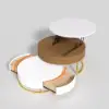 Round 2-Piece Nesting Set Lift-Top Coffee Table and Wooden Coffee Table with 2 Drawers