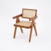 Archic Walnut Wood Dining Chair with Armrest, 1 Piece
