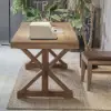 Farmhouse 180 cm Rectangular Light Walnut Solid Wood Desk