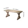 Farmhouse 150 cm Rectangular Light Walnut Solid Wood Desk