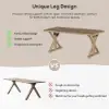 Farmhouse 150 cm Rectangular Light Walnut Solid Wood Desk
