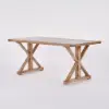 Farmhouse 150 cm Rectangular Light Walnut Solid Wood Desk