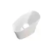 120 cm Freestanding Stone Resin White Soaking Bathtub with Ergonomic Built-in Seat