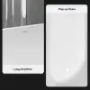 120 cm Freestanding Stone Resin White Soaking Bathtub with Ergonomic Built-in Seat