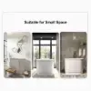 100 cm Deep Oval Freestanding Stone Resin Soaking Bathtub with Built-in Seat – Matte White Japanese
