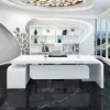 Chicent White L-shaped Modern Executive Desk with Ample Storage Right Hand (70.9'')