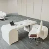 Chicent White L-shaped Modern Executive Desk with Ample Storage Right Hand (70.9'')