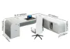 Chicent White L-shaped Modern Executive Desk with Ample Storage Right Hand (70.9'')