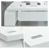 Chicent White L-shaped Modern Executive Desk with Ample Storage Right Hand (70.9'')