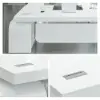 Chicent White L-shaped Modern Computer Desk with Cabinet Left Hand (1800mm)