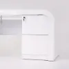 Chicent White L-shaped Modern Computer Desk with Cabinet Left Hand (1800mm)
