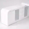Chicent White L-shaped Modern Computer Desk with Cabinet Left Hand (1800mm)