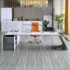 L-Shaped Right Hand Modern White Office Desk with Storage