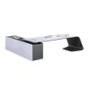 L-Shaped Right Hand Modern White Office Desk with Storage