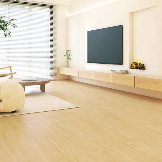 Picture of Cream Herringbone Wood-Look Porcelain Tile 600x1200mm, Non-Slip Floor Tile for Living Room and Bedroom