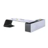 L-Shaped Left Hand Modern White Office Desk with Storage