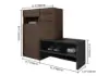 Fero Walnut Corner Shoe Storage Cabinet with 7 Shelves & 1 Drawer Entryway Shoe Storage