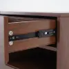 Fero Walnut Corner Shoe Storage Cabinet with 7 Shelves & 1 Drawer Entryway Shoe Storage