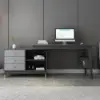 Ultic 120 cm L-Shaped Grey Rotating Desk with Storage