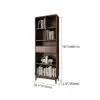 Ultic Modern Walnut Bookshelf Bookcase with Metal Frame and Drawer – 198cm