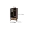 Ultic Modern Walnut Bookshelf Bookcase with Metal Frame and Drawer – 125cm