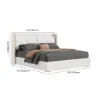 Queen Size Leather Wingback Bed