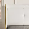 Queen Size Leather Wingback Bed
