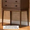 Picture of Tanic Mid Century Modern Chest Cabinet with Storage 3 Drawers of Ash Wood in Walnut