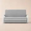 154 cm 2-Seater Cotton & Linen Convertible Sofa Sofa with Storage – Light Gray Sleeper