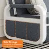 154 cm 2-Seater Cotton & Linen Convertible Sofa Sofa with Storage – Deep Gray Sleeper