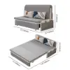 Modern 183 cm 2-Seater Linen Sleeper Sofa – Light Gray Cotton