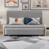 Modern 183 cm 2-Seater Linen Sleeper Sofa – Light Gray Cotton