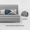 Modern 183 cm 2-Seater Linen Sleeper Sofa – Light Gray Cotton