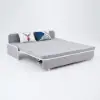 Modern 183 cm 2-Seater Linen Sleeper Sofa – Light Gray Cotton
